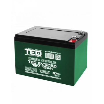 Acumulator AGM VRLA 12V 15A Deep Cycle 151mm x 98mm x h 95mm pentru vehicule electrice M5 TED Battery Expert Holland TED003775 (4)