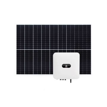 Sistem fotovoltaic 3 kW, invertor monofazat Hibrid WiFi si 7 panouri Canadian Solar, 120 celule, 460 W