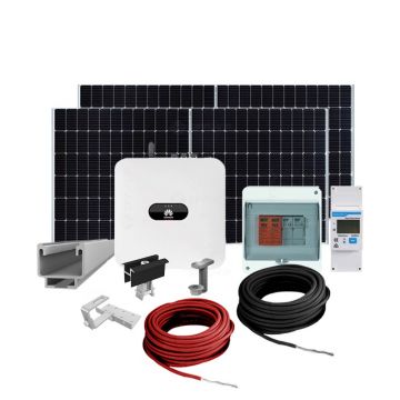 Sistem fotovoltaic complet 4 kW, invertor Monofazat Hibrid si 9 panouri Canadian Solar, 120 celule, 460 W, montare pe acoperis din tigla