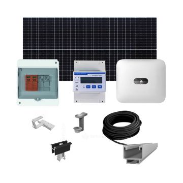 Sistem fotovoltaic complet 6 kW, invertor trifazat On Grid WiFi si 14 panouri Canadian Solar, 120 celule, 460 W, pe acoperis din tigla