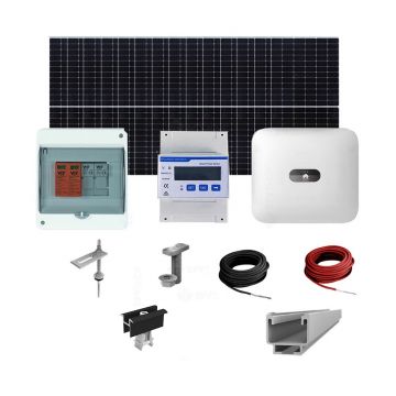 Sistem fotovoltaic complet 6 kW, invertor trifazat On Grid WiFi si 14 panouri Canadian Solar, 120 celule, 460 W, pe structura de metal