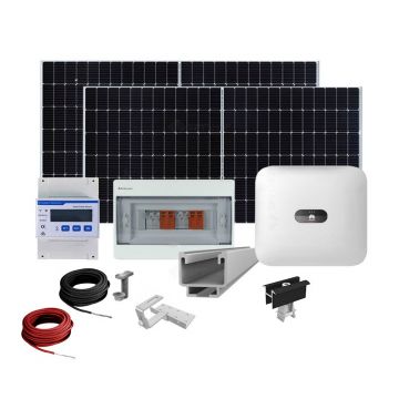 Sistem fotovoltaic complet 8 kW, invertor trifazat On Grid WiFi si 18 panouri Canadian Solar, 120 celule, 460 W, montare pe acoperis din tigla