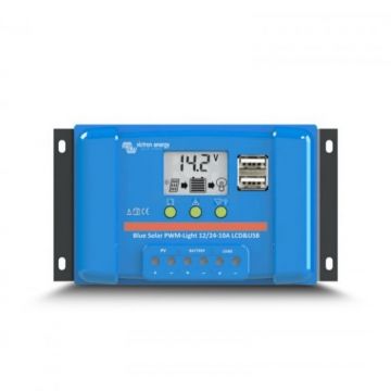 Incarcator solar LCD&USB 12V/24V 10A Victron Energy BlueSolar PWM-LCD&USB 12/24V-10A