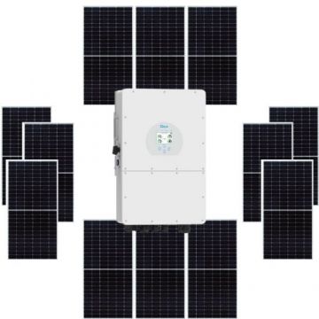 Kit fotovoltaic 6kW, invertor Deye DEYE SUN-6K-SG03LP1-EU, 12 panouri solare 550W Vendato Solar