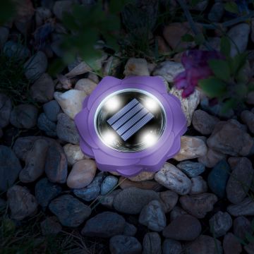 lampa solara led - violet - alb rece - 11,5 x 2,3 cm