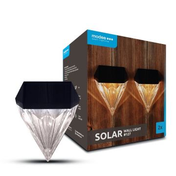 proiector solar de perete 3lm lumina calda 2 buc/set modee