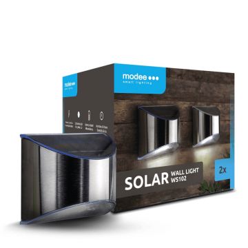 proiector solar de perete 5lm lumina rece 2 buc/set modee