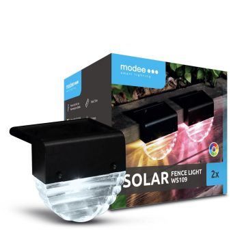 proiector solar de perete 6lm lumina calda rgb 2 buc/set modee