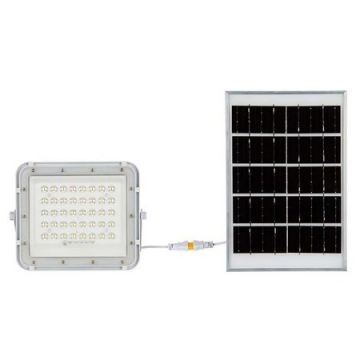 reflector cu incarcare solara 10w 800lm 6400k - alb