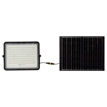 reflector cu incarcare solara 20w 1800lm 4000k - negru