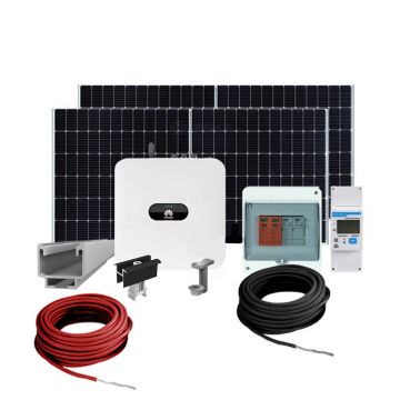 Sistem Fotovoltaic complet cu montaj si dosar prosumator inclus 3.1 kWp, invertor monofazat hibrid Huawei si 7 panouri Canadian Solar, montaj pe acoperis inclinat