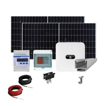 Sistem Fotovoltaic complet cu montaj si dosar prosumator inclus 3.1 kWp, invertor trifazat hibrid Huawei si 7 panouri Canadian Solar, montaj pe acoperis inclinat