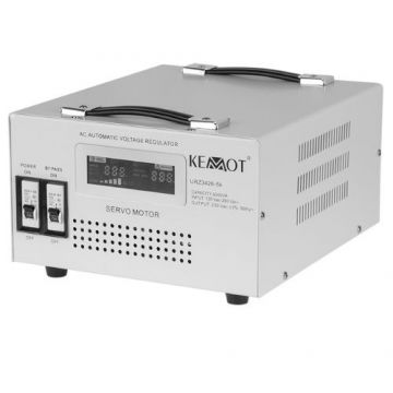 Stabilizator tensiune servomotor monofazat 2 prize 5KVA - Kemot URZ3426-5K